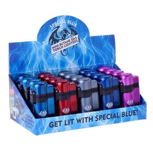 Special Blue Turbo Metal Lighter (20 Count) Display