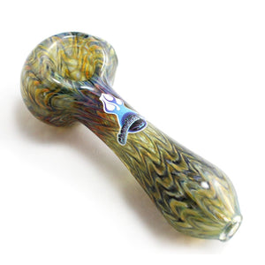 Chameleon Glass - Waterfall Spoon Pipe - Amber