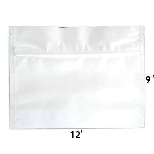 Mylar Bag DymaPak White Child Resistant Exit Bag - Opaque 12