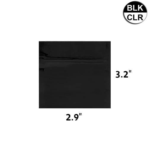 Mylar Bag Black & Clear 1/2 Gram (100, 500, or 1,000 Count)