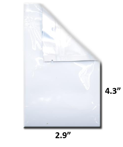 Mylar Bag Vista White/Clear - 1 Gram - 4.3 x 2.9
