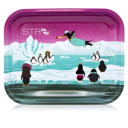 STR8 Metal Rolling Tray - Stoney Penguins - Small (1 Count)
