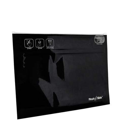 Mylar Bag Child Resistant Pinch & Slide Bag Black 12
