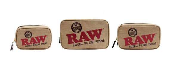 RAW Smell Proof Smokers Pouch - Available in Small, Medium or Large