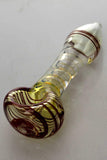 Changing colors spiral glass hand pipe