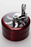 3 parts aluminium herb grinder with handle