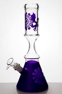 12" color coated glass water bongs