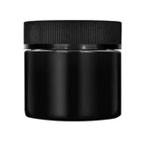 2 oz Opaque Black Glass Jar With Foam Liner - Child Resistant (200 Count)