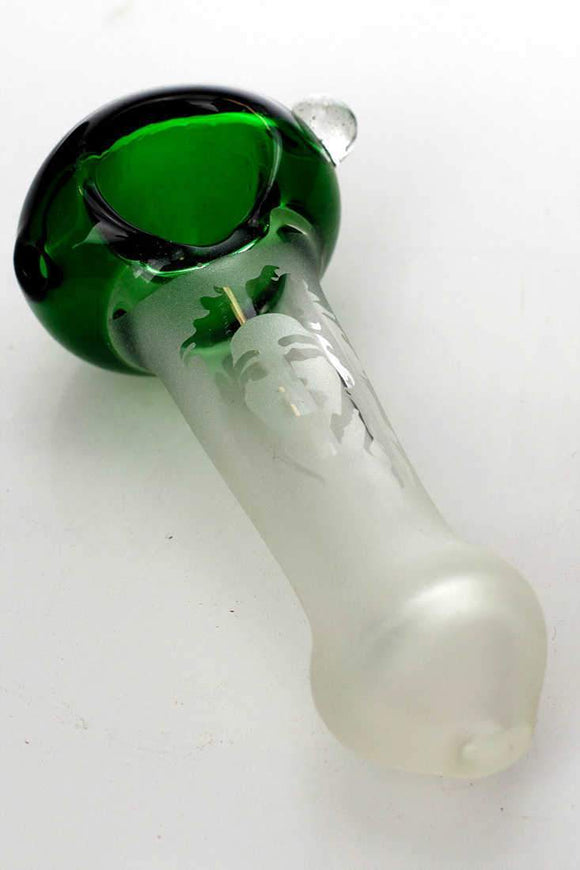 Sandblasted Picture  glass hand pipes