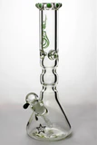 14.5" genie color dot curved tube beaker water bong