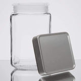 Anchor Hocking Montana Glass Jar With Aluminum Square Lid