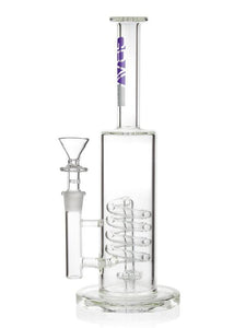 Grav Labs 13" Flare Stemless Water Pipe w/ Coil Shower Head - Clear
