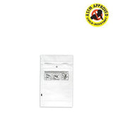 Mylar Bag DymaPak Child Resistant White 1/8 Oz - Opaque - 3.5 Grams (100, 500, or 1,000 Count)