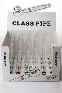5.5" Glass tube pipe with metal screen