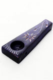 Flower engraved stone pipe pack