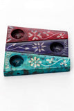 Flower engraved stone pipe pack