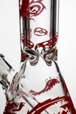 12" Dragon artwork 9 mm thick glass beaker bong