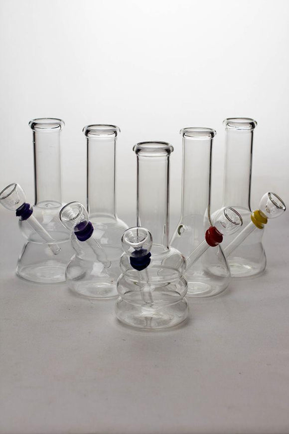 6 in. clear glass water bong