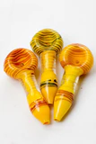 3.5" Color Soft glass hand pipe (3 ea per pack)