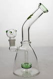 10 inches flat cylinder diffused bent neck bubbler
