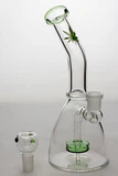 10 inches flat cylinder diffused bent neck bubbler