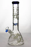 13" Arsenal Luminous heavy glass beaker water bong