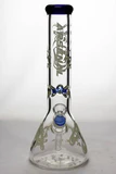 13" Arsenal Luminous heavy glass beaker water bong