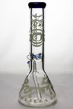 13" Arsenal Luminous heavy glass beaker water bong