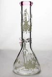 13" Arsenal Luminous heavy glass beaker water bong