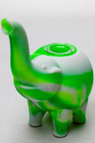 4.5" Genie elephant Silicone hand pipe with glass bowl