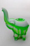 4.5" Genie elephant Silicone hand pipe with glass bowl