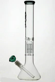 18" volcano single 6 arms glass water bong