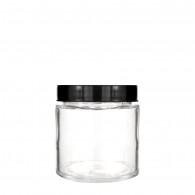 3oz Glass Screw Cap Jars Black Lid (150 Count)