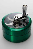 3 parts aluminium herb grinder with handle