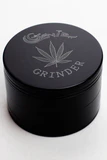 4 parts genie laser etched leaf metal herb grinder