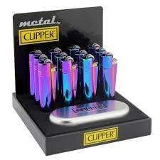 Clipper Full Metal Ice Mix Lighter With Case (12 Count)