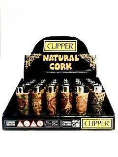 Clipper Lighter Cachemir Cork Display (24 Count)