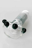 Heady 4 beads soft glass hand pipe