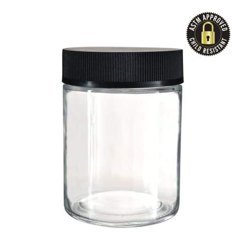 4 oz Child Resistant Glass Jar (100 Count)