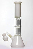 15" double 6 tree arms percolator glass water bong