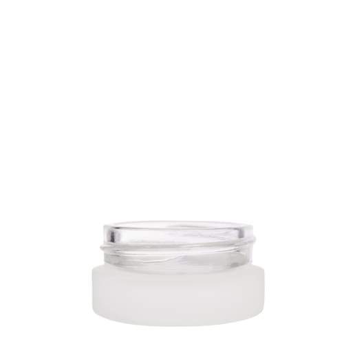 7ml Frost Glass Concentrate Jars Includes Black Lid (350 Count)