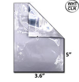 Mylar Bag Vista 3 x 5 White/Clear 1/8 Oz - 3.5 Grams - 3x5" (100, 500, or 1,000 Count)