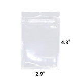 Mylar Bag Vista White/Clear - 1 Gram - 4.3 x 2.9" (100, 500 or 1,000 Count)