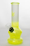 6" Two tone color Lime glass water bong