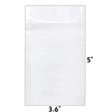 Mylar Bag Vista 3 x 5 White/Clear 1/8 Oz - 3.5 Grams - 3x5" (100, 500, or 1,000 Count)