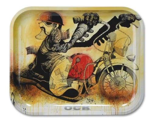 OCB Rolling Tray - Motorcycle Artist Series  (Small, Medium or Large) (1 Count)