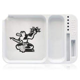 STR8 Melamine Rolling Tray (Black or White) Available in Large or Small (1 Count)