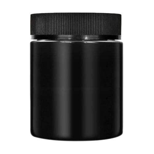 4oz Cr Cap Black Glass Jars (100 Count)