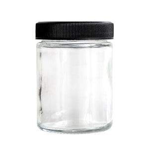 Glass Vial Screw Top 4oz Container Black (120 Count)