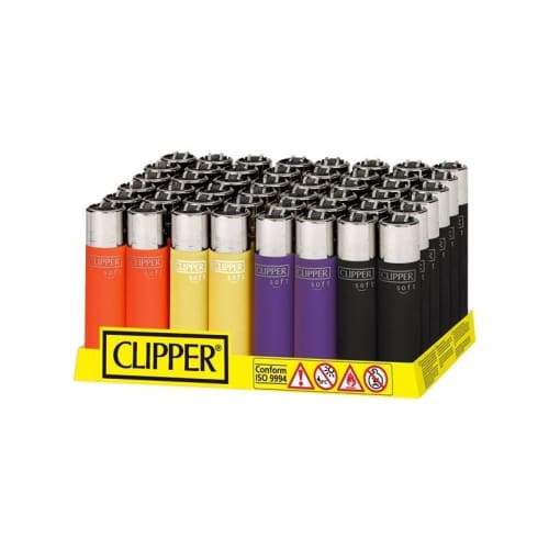 Clipper Mini Soft Touch Assorted Colors Lighter (48 Count)